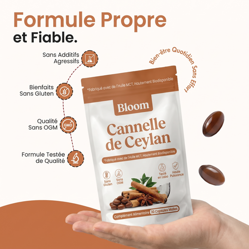 Cannelle de Ceylan 7 200 mg avec huile TCM